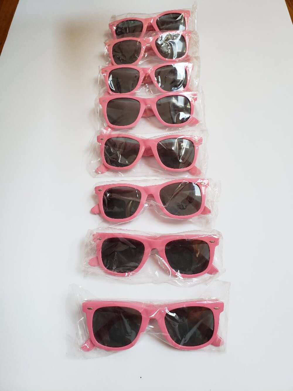 Lot of 8 Vintage 80s Pink Sunglasses Retro Bachelorette Party Favor NOS